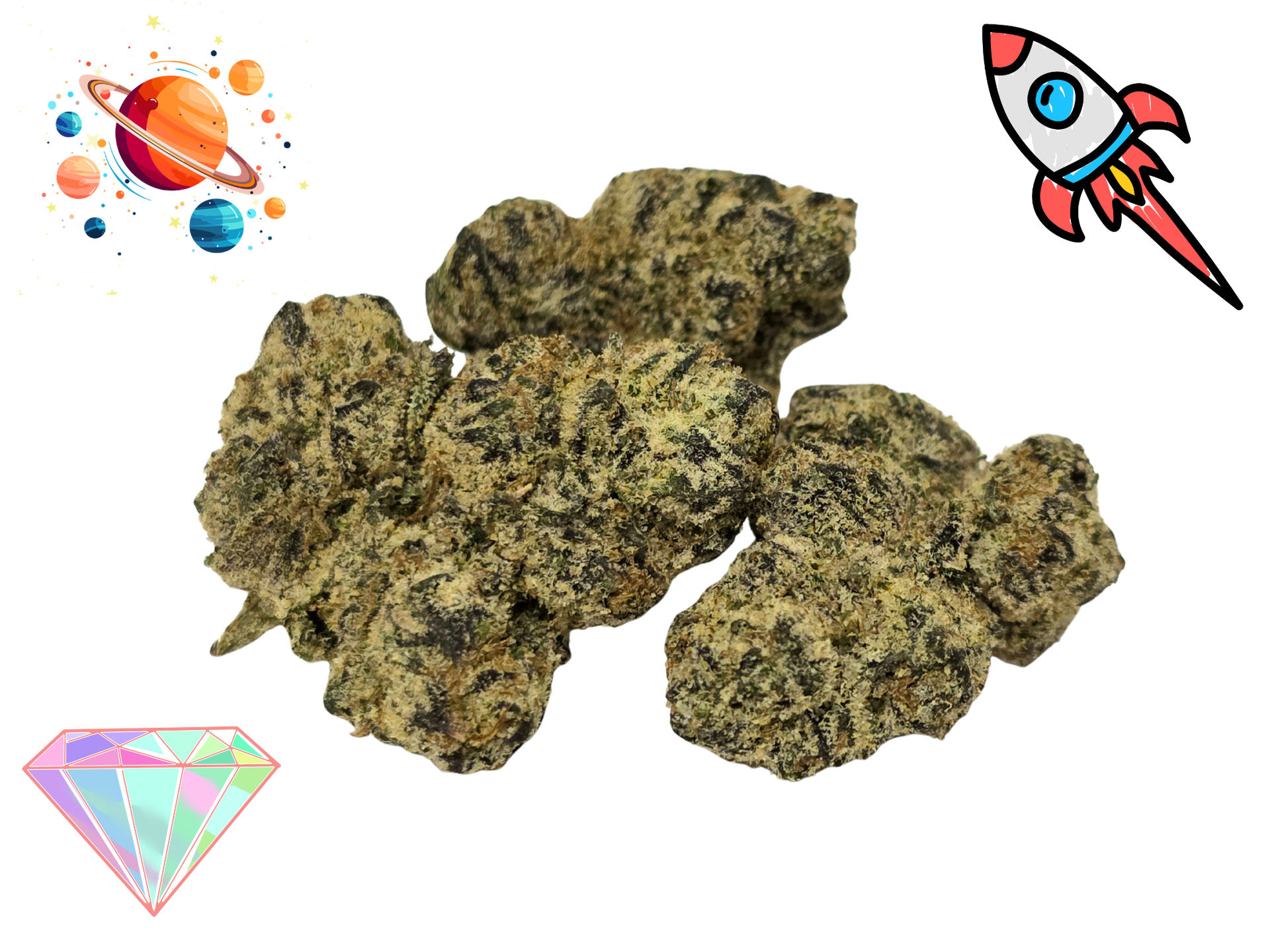 Galactic Warheads- Diamond Tier- THCa- Hybrid / 1 Gram